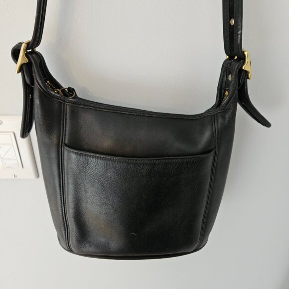 Vintage Coach Black Slim Duffle Sac - Made in USA (2000) - Like New Condition - Picture 9 of 15